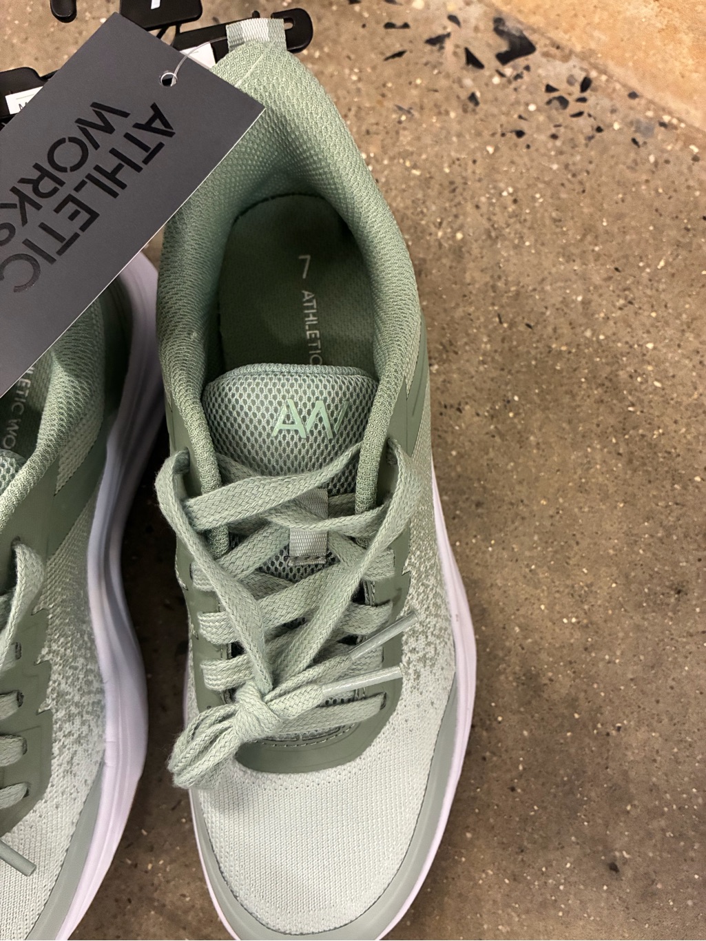 Athletic Works Women's Light Sage Green Lace-Up Athletic Sneakers — image 2 of 5